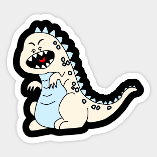 White Godzilla Sticker